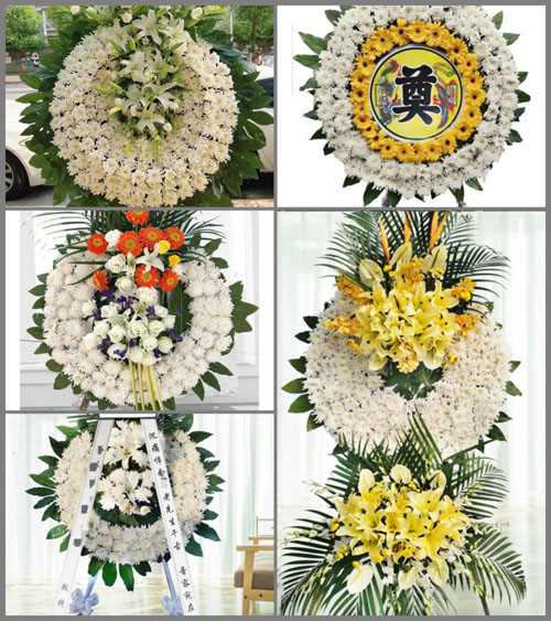 湖北黄冈市黄梅县大河镇荷叶村花圈速递
